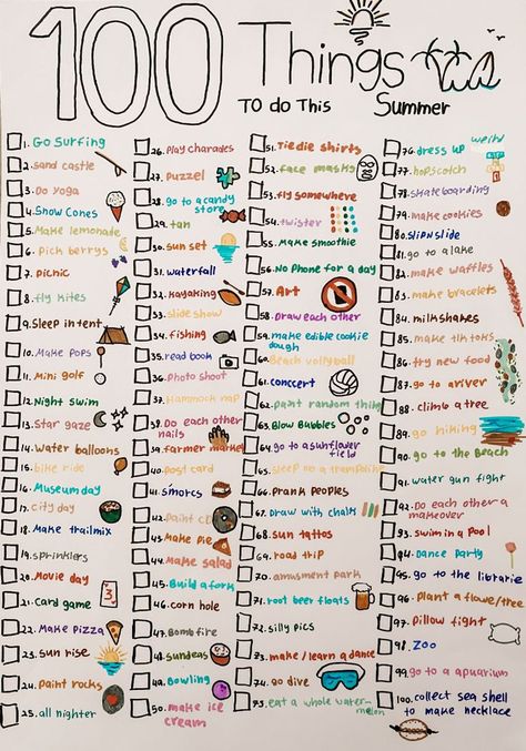 Bucket list 🌺 | Bullet journal ideas pages, Summer bucket list for teens, Bullet journal mood Summer Bucket List For Teens, Tenk Positivt, Freetime Activities, Teen Sleepover, Bucket List For Teens, Organizator Grafic, Bored Jar, Bucket List Journal, Fun List