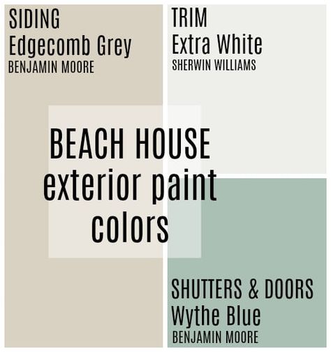 Beach House Exterior Paint Colors, Florida House Exterior, House Exterior Makeover, Florida Beach Cottage, Wythe Blue, Beach House Colors, House Florida, House Paint Color Combination, House Exterior Paint