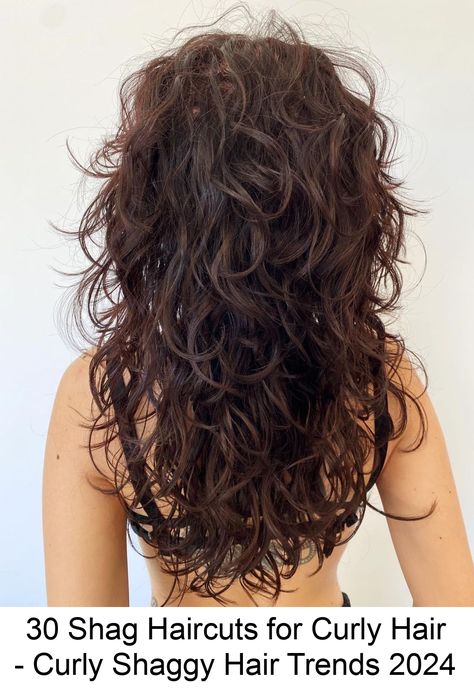 Naturally curly, wavy and permed hair makes a perfect base for a modern curly shag haircut. See the best curly shaggy hair ideas for 2023. Modern Curly Shag, Shag Haircuts For Curly Hair, Curly Shaggy Hair, Hair Ideas For 2023, Hair Trends 2024, Curly Shag, Curly Shag Haircut, Permed Hair, Shaggy Hair