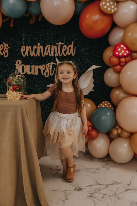 Woodland Fairy Tea Party Birthday, Fairy Forest Birthday Party Ideas, Fourth Birthday Party Themes, Magic Forest Birthday Party, Birthday Theme 3rd Birthday, Enchanted Forest Birthday Party Ideas, Forest Birthday Party Girl, Enchanted Forest Kids Party, Woodland Girl Birthday Party