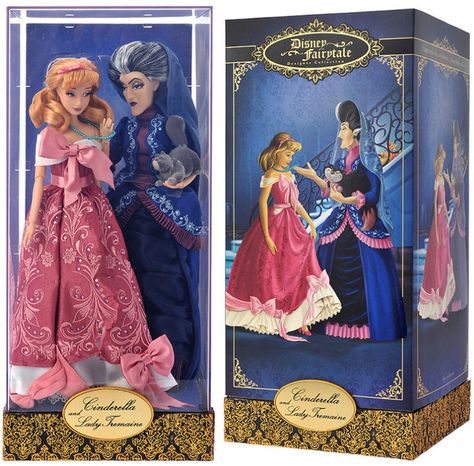 Designer Cinderella & Lady Tremaine ~ Cinderella Disney Store Limited Edition doll set 9/6/16 Disney Princess Dolls Limited Edition, Limited Edition Disney Dolls, Disney Limited Edition Doll, Disney Collector Dolls, Disney Princess Doll, Lady Tremaine, Disney Barbie Dolls, Barbie Disney, Cinderella Doll