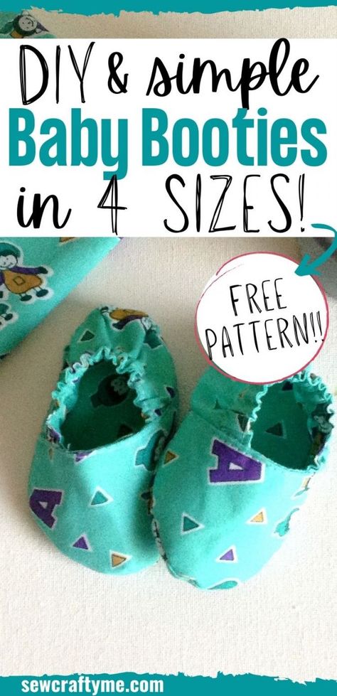 Baby Shoes Diy Pattern, Baby Sewing Patterns Free, Baby Booties Free Pattern, Baby Shoes Diy, Sew Baby, Baby Clothes Patterns Sewing, October Crafts, 10 October, Sewing Baby Clothes