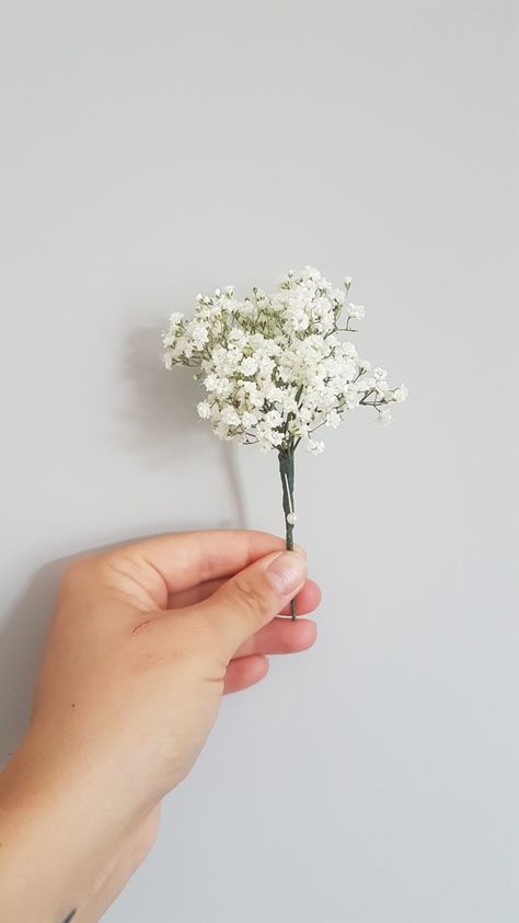 Gypsophila Button Hole, White Flower Buttonholes, Baby’s Breath Boutinniere, Roses Gypsophila Eucalyptus Bouquet, White Rose And Gypsophila Buttonhole, White Buttonhole, Gypsophila Wedding, Emily Jane, Pinterest Wedding