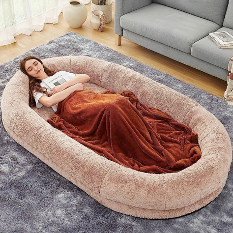 Dog Bed For People, Giant Dog Bed, Giant Dog Beds, Human Dog Bed, Human Dog, Relaxing Space, Huge Dogs, Big Pillows, Dog Essentials