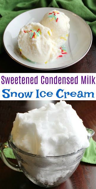 Snow Cream Recipe Condensed Milk, Snow Icecream, Snow Cream Recipe, Snow Ice Cream Recipe, Snowcream Recipe, Snow Recipe, Winter Torte, Blogger Ideas, Easy Homemade Ice Cream