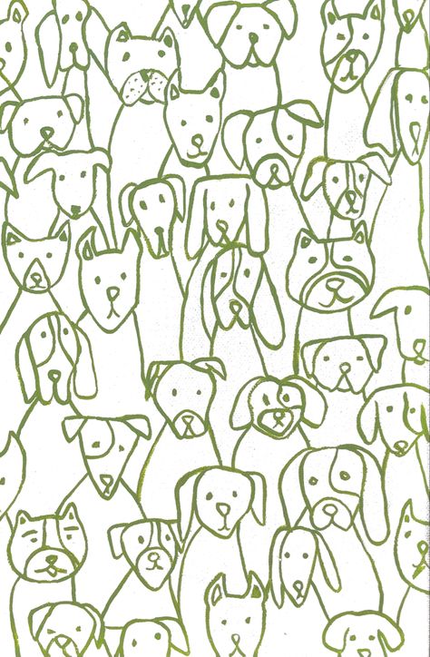 Dog Phone Backgrounds, Dog Pattern Wallpaper, Dog Illustration Simple, Relaxed Dog, Dog Background, Monochromatic Art, Mini Doodle, Murals For Kids, Dog Line