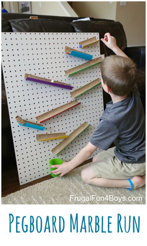 Engineering for Kids: Build a Changeable Pegboard Marble Run - Frugal Fun For Boys and Girls Dreamcatchers For Kids, Engineering For Kids, Bentgo Kids, Toddler Stuff, Toys By Age, Building Activities, Marble Run, Animal Education, Building For Kids