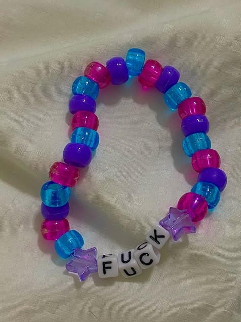 Blue Kandi Bracelets, Bracket Ideas Beads, Kandi Bracelets Aesthetic, Kandi Aesthetic, Kandi Bracelets Rave, Kandi Singles, Pulseras Kandi, Kandi Inspo, Diy Kandi Bracelets