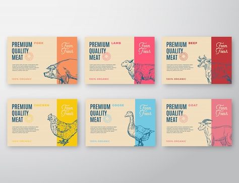 Beer Website, Fresh Food Packaging, Meat Packaging, Carnicerias Ideas, Animals Silhouette, Silhouette Background, Drawn Animals, 카드 디자인, Animal Silhouette