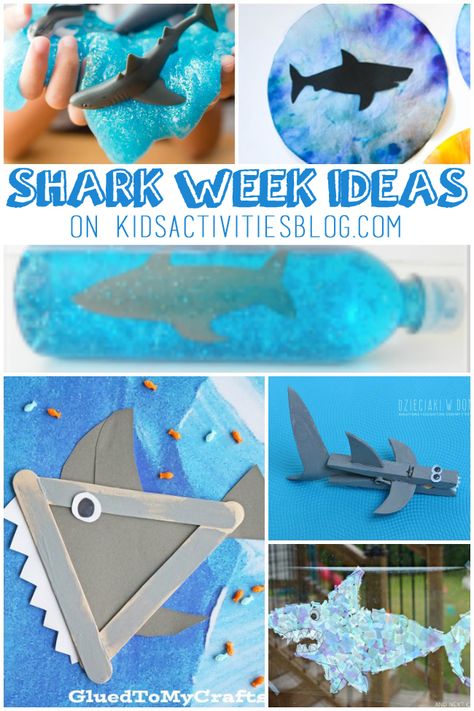 Shark Activities and Crafts Shark Day Activities, Shark Science Experiments For Kids, Shark Lesson Plans Preschool, Shark Craft Kindergarten, Shark Stem Activities For Kids, Shark Activities For Kindergarten, Preschool Shark Week, Shark In The Park Activities Eyfs, Shark Craft Preschool