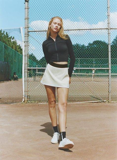 10 Preppy Style Staples We Can't Enter 2022 Without | Who What Wear UK Tennis Outfit Women Athletic Wear, Court Skirt, Preppy Trends, Tennis Mini Skirt, Preppy Wardrobe, Cool Finds, Style Staples, Skirt With Shorts, Micro Skirt