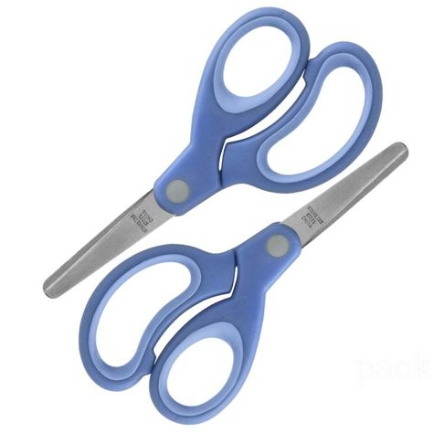 1InTheOffice Kid Scissors Blunt Tip, Small Safety Scissors, Blue, for Office, Home, School, Right/Left Handed(2 pack) Kids Scissors, Safety Scissors, Kids Safety, Kids Hands, Home School, Office Home, Crafts Sewing, Left Handed, Kids Safe