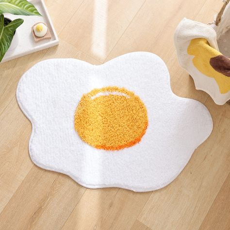 Kawaii, Egg Rug, Round Bath Mats, Funky Bathroom, Rug Cute, Dripping Water, Cute Bath Mats, Funky Rugs, Interior Design Rugs