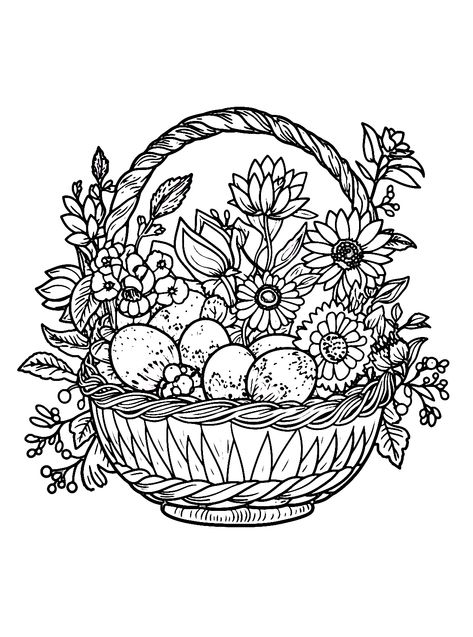 Easter Basket - Lol Coloring Pages Easter Basket Drawing, Lol Coloring Pages, Lol Coloring, Basket Drawing, Bluey Birthday, Animal Drawings Sketches, Easter Basket, Easter Baskets, Animal Drawings