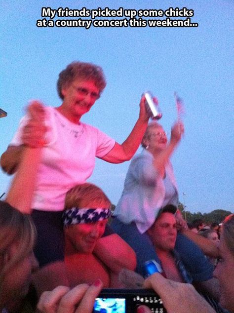 The 20 Greatest Things Ever Spotted at a Music Concert | Pleated-Jeans.com Country Summer, People Having Fun, Dump A Day, Country Concerts, My Buddy, Music Concert, Old People, Live Concert, Forever Young