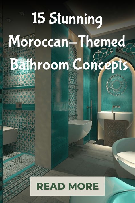 moroccan theme bathroom Turkish Spa Bathroom, Small Moroccan Bathroom, Moroccan Powder Room Ideas, Pink Moroccan Bathroom, Moracan Theme Bathroom, Grecian Bathroom, Luxury Modern Moroccan Interior Design, Santorini Bathroom, Marrocan Interiors