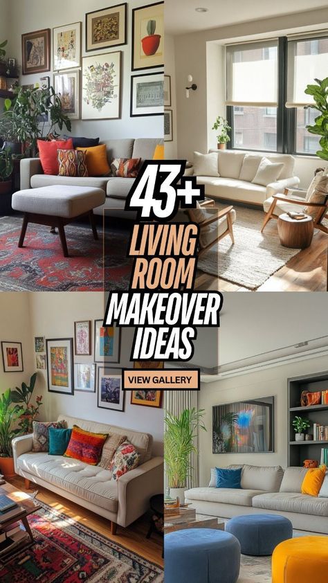 Living Room Budget Makeover, Room Decor Ideas Living Room, Boring Living Room Makeover, Budget Living Room Makeover, Living Room Update On A Budget, Redo Living Room Ideas On A Budget, Living Room Makeover On A Budget, Before And After Room Makeover, Living Room Makeovers