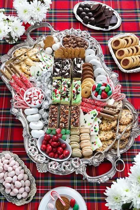 Christmas Dessert Board - Sprinkle Bakes Christmas Dessert Board, Christmas Dessert Tray, Christmas Bark, Shortbread Cookies Christmas, Christmas Dessert Table, Christmas Charcuterie, Cookies Gift, Christmas Shortbread, Dessert Board