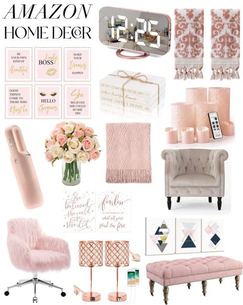 Blush Pink Living Room, Pink Living Room, Amazon Home Decor, Amazon Home, Root Chakra, Office Inspiration, Apartment Living, Dream Room, Fall Home Decor