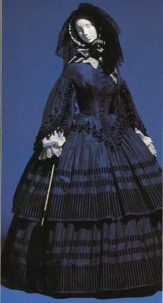 , Blue Day Dress, 1860s Dresses, 1850s Fashion, 1860 Fashion, Blue Day, Famous Dress, Victorian Costume, Dresses Beautiful, 19th Century Fashion