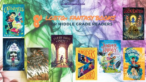 LGBTQ+ Middle Grade Fantasy Book List | alibrarymama Readers Advisory, Middle Grade Fantasy, Queer Books, Fire Book, First Crush, Fantasy Book, Middle Grades, Wings Of Fire, Moon Flower