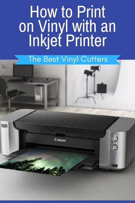 How to Print on Vinyl with an Inkjet Printer.  Would you like to know how to print on vinyl using the inkjet printer that you have at home?  Check out this tutorial and important tips for printing on vinyl with an inkjet printer. #printonvinyl #vinyltutorial How To Print On Vinyl, How To Make Vinyl Stickers, Tumbler Techniques, Vinal Ideas, Cricut Room, Best Inkjet Printer, Print On Vinyl, Adhesive Vinyl Projects, Cricut Heat Transfer Vinyl