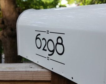 Craftsman Mailbox, Curb Numbers, Modern Mailboxes, Front Door Numbers, Mailbox Flowers, Contemporary Mailboxes, Mailbox Stand, Metal Dog Kennel, Address Decals