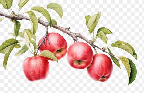 Apple Tree Drawing, Apple Tree Branch, Apple Branch, Apple Drawing, Drawing Apple, Tree Png, Apple Apple, Plant Drawing, Tree Drawing