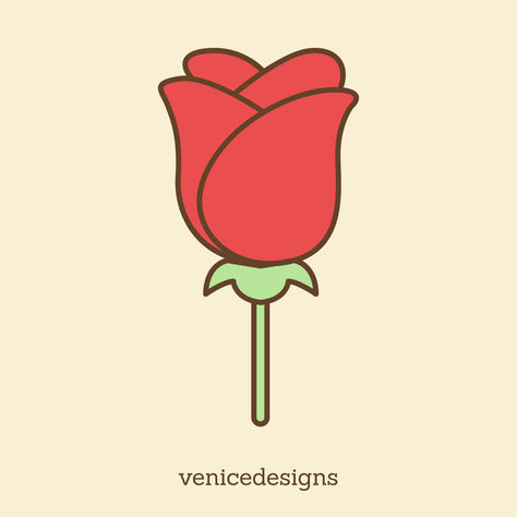 Rose Design Clipart Vector Rose, About Rose, Flower Vector, Graphic Design Elements, Cute Rose, Flower Clipart, Cute Flower, Flat Design, Educational Resources