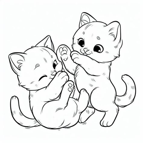 Baby Animal Coloring Pages - 66 Unique and Free Printables Merry Christmas Coloring Pages, Cat Coloring Pages, Monster Truck Coloring Pages, Family Coloring Pages, Space Coloring Pages, Farm Animal Coloring Pages, Cat Coloring, Cat Coloring Book, Truck Coloring Pages