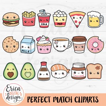 Cute Food Clipart, Jar Of Feelings, Food Cute Drawing, Cute Food Stickers, Corn Pizza, Kawaii Foods, Cute Cartoon Food, Chocolate Jar, Cartoon Food