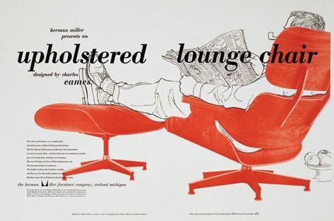 https://flic.kr/p/86xAEf | herman miller 1956 | eames lounge chair, originally designed as "one of" item for director billy wilder's 50th birthday. Vintage Layout, Eames Furniture, International Typographic Style, Eames Office, Graphic Design Images, Walter Gropius, Creative Review, Lounge Chair Design, Wallpaper Magazine