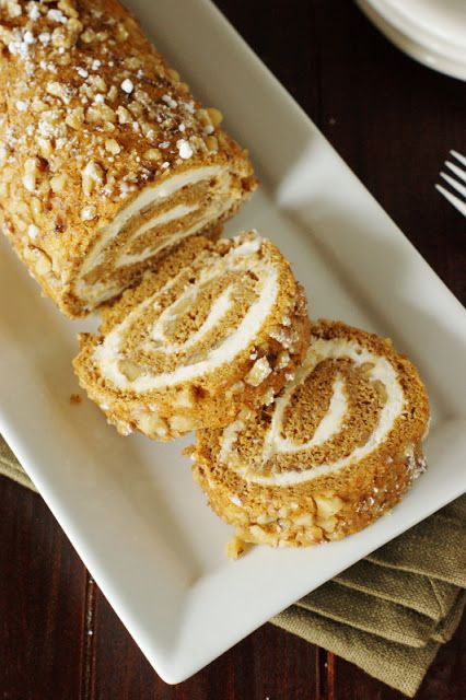 Classic Pumpkin Cake Roll with Cream Cheese Filling Pumpkin Slab Pie, Roll With Cream Cheese Filling, Pumpkin Cake Roll, Pumpkin Rolls, Pumpkin Roll Cake, Pumpkin Rolls Recipe, Pumpkin Banana Bread, Progressive Dinner, Desert Ideas