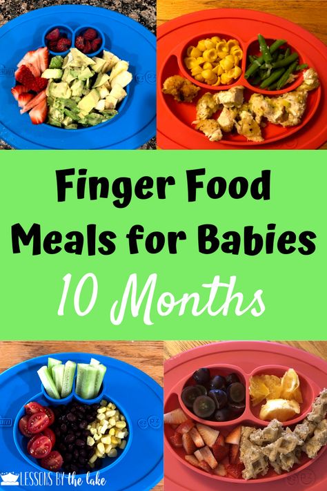 Here I share finger food meal ideas that I used with my 10 month old boy! Ideas for breakfast lunch and dinner are shared! #babyfood #babyledweaning #fingerfood #babymeals 9 Month Eating Schedule, 9 Month Old Plates, Safe Foods For 9 Month Old, Baby Food Recipes 9 12 Months, Simple Meals For 12 Month Old, Baby Meals 9 Month Old, Food 9 Month Old Baby, 9 Month Baby Led Weaning, 9 Month Old Finger Food Ideas