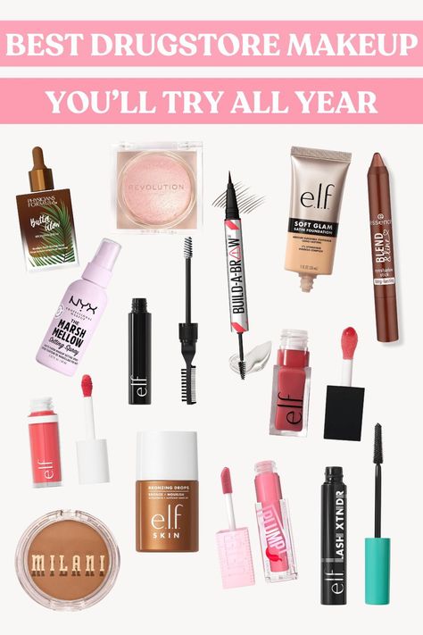 Best Drugstore Makeup 2024 - discover the top affordable makeup picks you'll love this year! Drugstore Setting Spray, Makeup Finds, Drugstore Concealer, Budget Makeup, Drugstore Makeup Tutorial, Beauty Products You Need, Best Drugstore Makeup, Makeup For Moms, Budget Beauty