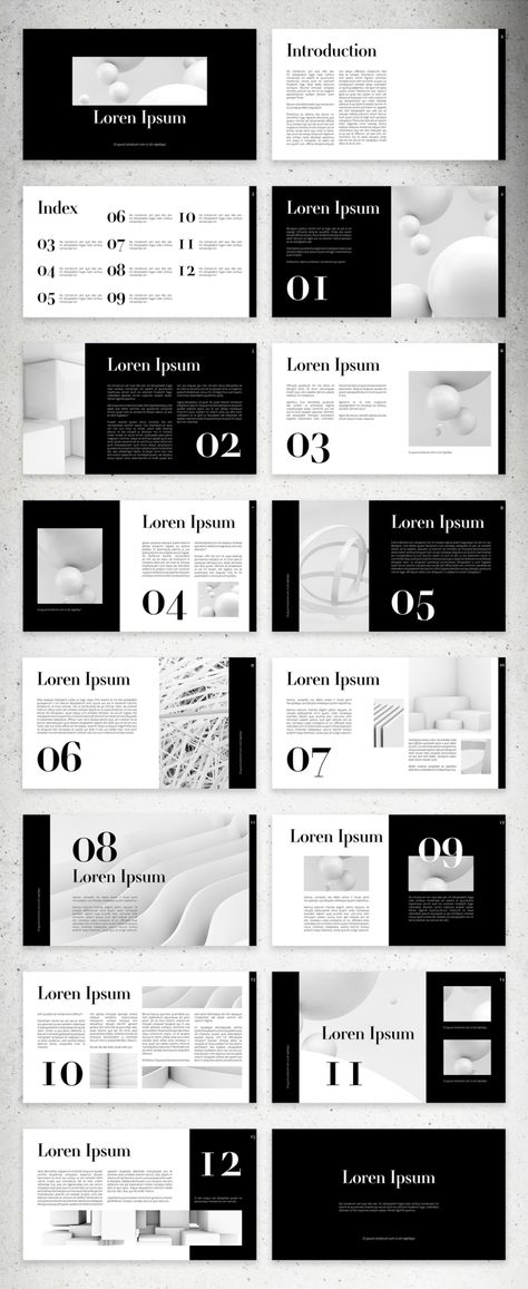 Black And White Portfolio Layout, Black And White Portfolio Design, Black And White Website Design Layout, Portfolio Design Black And White, Black And White Presentation Design, Portfolio Layout Fashion, Square Book Layout, Portfolio Page Layout, Digital Portfolio Design Layout