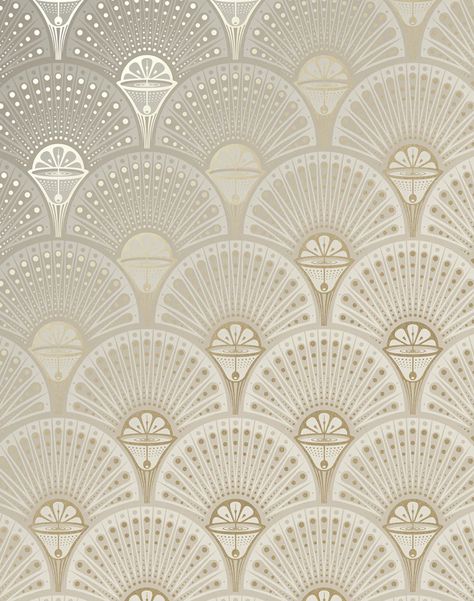 Overview An Art Deco wallpaper that's a shining homage to the opulent parties, smoky jazz clubs and subterranean speakeasies of this euphoric decade. Dripping in 1920’s nostalgia, this Art Deco wallpaper will add glamour to your home with an exquisite color palette of creams and golds. Neutrals don't need to be boring! We love using this as a living room or snug room wallpaper - it's a mood! Remember that metallic wallpapers are also great for rooms with low lighting. Inspired by the Roaring Twe Savage Wallpapers, Snug Room, Deco Wallpaper, Motif Art Deco, Iconic Wallpaper, Art Deco Wallpaper, Metallic Wallpaper, Copper Patina, Graphic Wallpaper