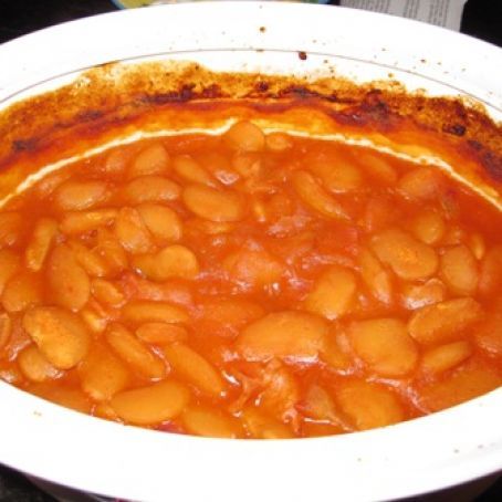 Baked Butter Beans Baked Butter Beans, Baked Lima Beans, Homemade Baked Beans Recipe, Vegetarian Diet Recipes, Lima Bean Recipes, Butter Beans Recipe, Easy Baked Beans, Homemade Baked Beans, Canned Butter