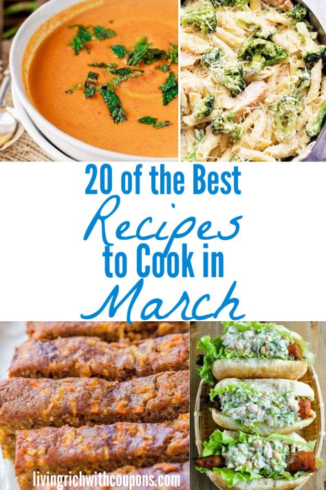 20 of the Best Recipes to Cook in March #marchrecipes #springrecipes Irish Stew Recipe, Living Rich, Spring Meals, Sunday Dinner Recipes, Recipes To Cook, Spring Dinner, Month Of March, Frozen Foods, Comfort Soup