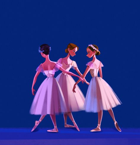 Illustration Art Painting, Ballet Illustration, Ballet Drawings, Affiches D'art Déco, Dancing Drawings, Ballet Art, Dancing Aesthetic, 캐릭터 드로잉, Ballet Girls