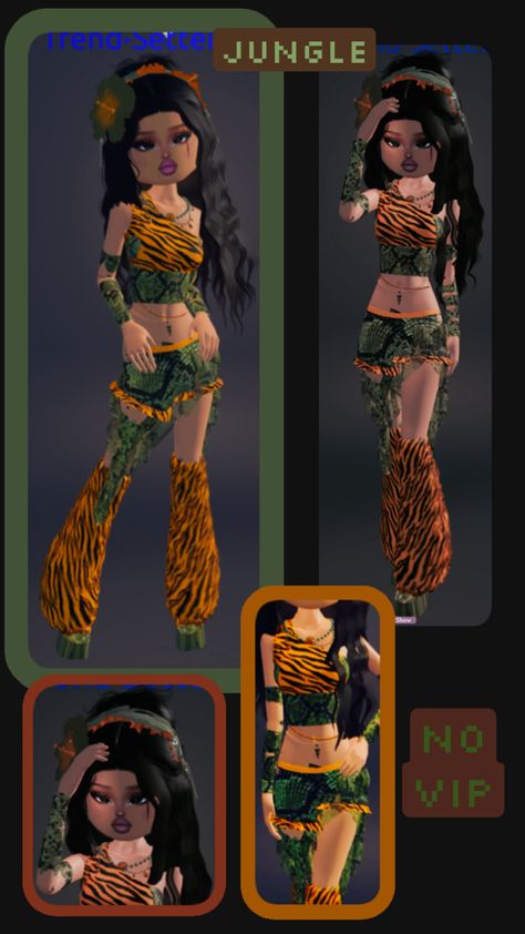 Jungle no vip Jungle Outfit, Jungle Dress, Aesthetic Roblox Royale High Outfits, Bloxburg Decal Codes, One With Nature, Dress To Impress, Dress Outfits