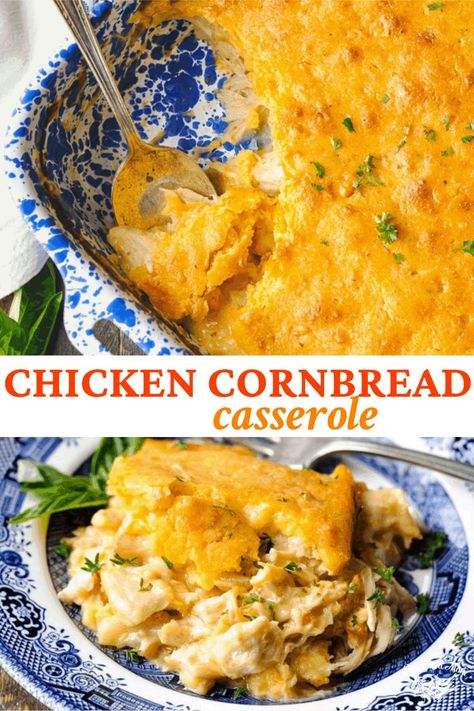 Chx Recipes, Chicken Cornbread Casserole, Supper Idea, Freezer Casseroles, Cornbread Topping, Jiffy Recipes, Dinners Chicken, Cornbread Casserole Recipe, Chicken Oven