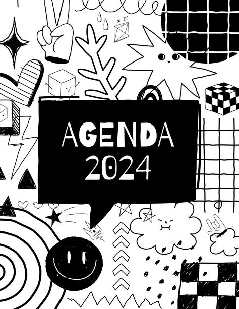 ¡Organiza tu año con estilo con nuestra plantilla de Canva GRATIS para portadas de agenda! Con esta plantilla prediseñada podrás crear una portada única y personalizada en pocos minutos. Elige tus colores favoritos, añade tu nombre o frases inspiradoras y comienza el año con el pie derecho. #plantillaCanva #portadadeagenda #agenda2024 #diseñográfico #creatividad #organizaciónpersonal #productividad #hazlotumismo #descargagratis #recursosgratuitos #pinterest Agenda Design, Agenda Digital, Remarkable 2, Bullet Journal Inspo, Bullet Journal, Black And White, Canvas, Anime, Art