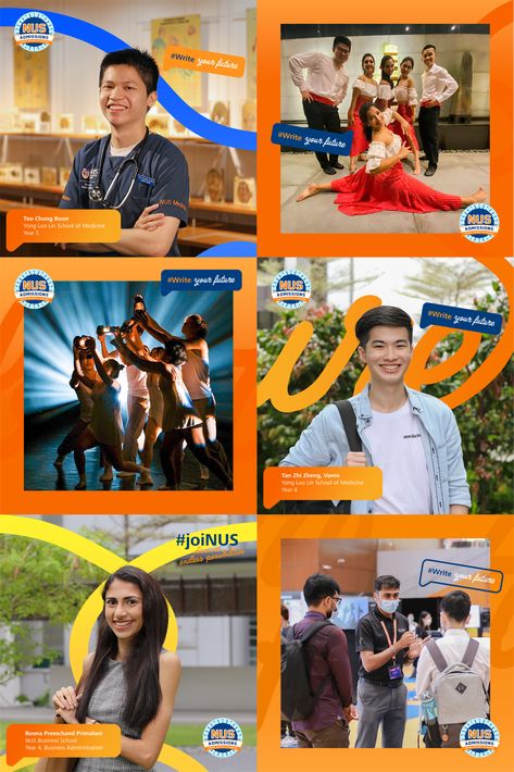 For the NUS Acceptance Campaign 2022, we conceptualised a friendly and youthful visual approach for the young target audience, drawing on the idea of “writing your future” and “creating your own path” in one’s university education. A gradient colour palette is used to create a vibrant and exuberant look. University Campaign Advertising, University Marketing Campaign, University Social Media Post, University Social Media Design, College Marketing Campaign, University Advertisement, University Poster Design, Audience Drawing, Gradient Colour Palette