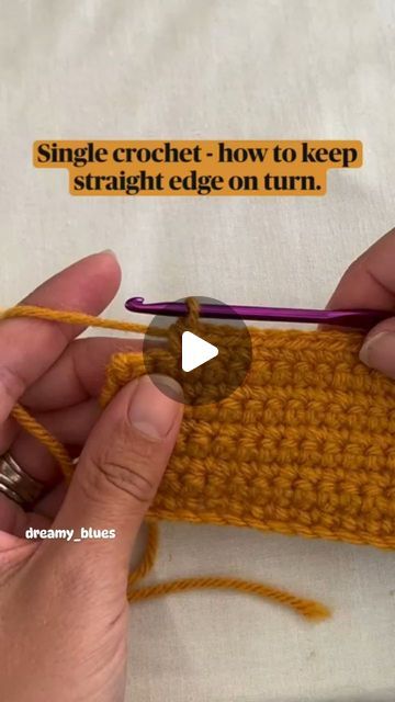 Single Stitch Crochet Tutorial, Edge Stitch Crochet, Achenbach Syndrome, Single Crochet Stitch Patterns, Super Easy Crochet For Beginners, Crochet Straight Edges, Single Crochet Blanket, 2024 Single, Edge Tutorial