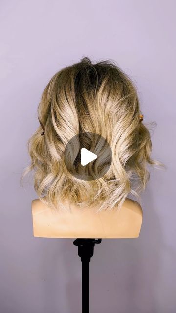 Hair Up Shoulder Length, Updos Short Hair Wedding, Wedding Updo Short Hair The Bride, How To Easy Updo, Medium Length Updo Wedding Tutorial, Up Hairstyles For Layered Hair, Updos For Medium Length Hair How To, Shoulder Length Hair Updo Easy Tutorial, High Updos For Short Hair