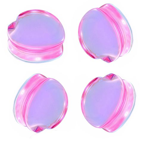 PRICES MAY VARY. ✨High Quality: Purple/Pink Heart Glass Faceted Double Flared Saddle Plug Gauges ✨Sold as a pair ✨Size:from 2G(6mm)to 1‘’（25mm） ✨100% SATISFACTION GUARANTEE - We offered 100% satisfaction promise. Welcome to contact us anytime if you have any product issue, we will answer you in 24 hours. Just simply return it for a full refund or exchange Heart Shaped Gauges, Small Ear Gauges, Glass Ear Plugs, Gauge Jewelry, Pretty Plugs, Ear Lobe Piercings, Cool Piercings, Lobe Piercing, Ear Gauges