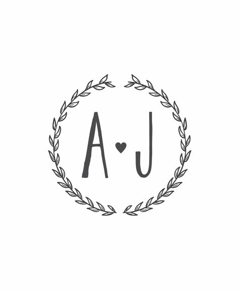 A And J Letters Love, Aj Logo, Small Tats, Initials Logo Design, طابع بريدي, Wedding Initials, Love Smile Quotes, Initials Logo, Instagram Ideas Photography