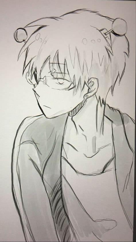 Saiki K, Saiki Kusuo, Creative Drawing, Cool Art Drawings, Anime Sketch, Bungou Stray Dogs, Drawing Sketches, Anime Drawings, Manga Anime