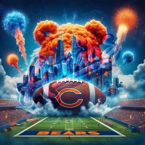 Chicago Bears Man Cave, Chicago Bears Wallpaper, Bears Pictures, Chicago Bears Pictures, Bears Wallpaper, Cave Room, Chicago Girls, Chicago Sports Teams, Chicago Bears Logo